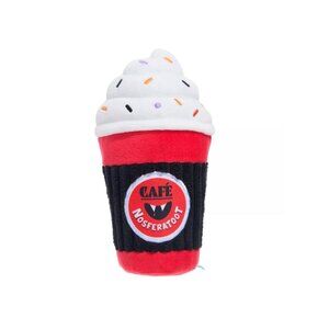 BARK Afraid of the Bark Halloween IV Drip Coffee Shaped Plush Dog Toy Squeaker